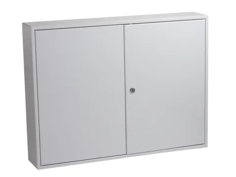 sleutelkast,400haak,HxBxD 550x730x140mm,romp grijs,front grijs