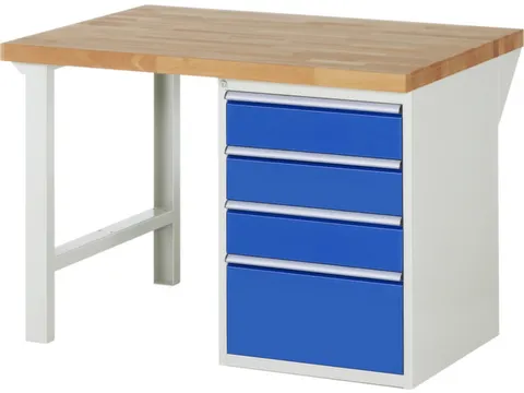 werkbank,HxBxD 890x1250x900mm,beukblad,draagverm. 750kg