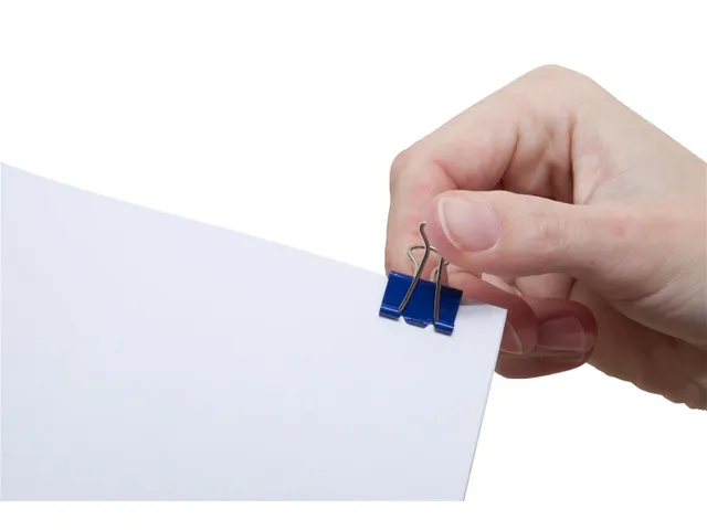 Papierklem Foldback mauly 214 Blauw 19mm 12 Stuks