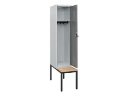 locker met bank,HxBxD 1950x400x815mm,1vak,vak B 400mm,draaigrendel