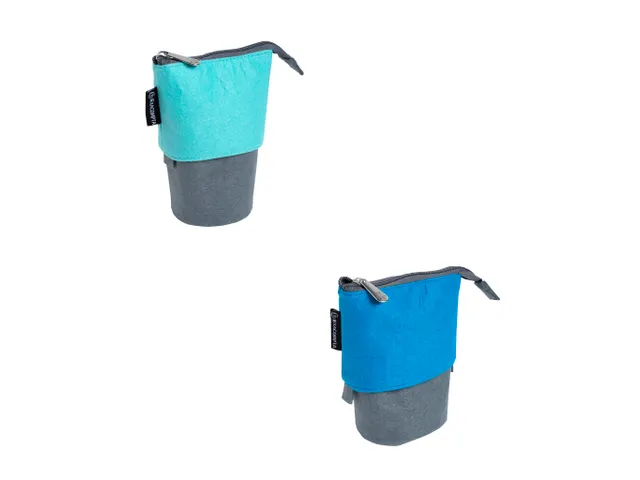 Trousse pot à crayons Teksto - Couleurs assorties