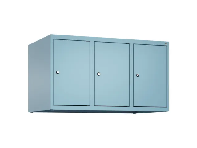 opzetkast,v. locker,3vak.,vak B 300mm,HxBxD 500x900x500mm,cilinderslot