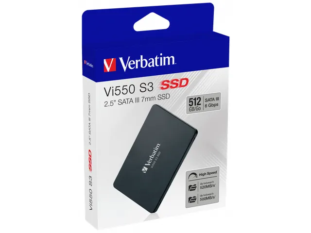 Verbatim 512 GB SSD harde schijf (2.5 inch) SATA 6 Gb/s
