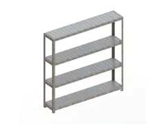 Breedvakstelling 1970x2000x400mm Vaklast 500kg 4 Stalen Legborden