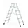 trapladder,NL,beide zijden,2x6aluminium gegroefd,balk L 1,63m