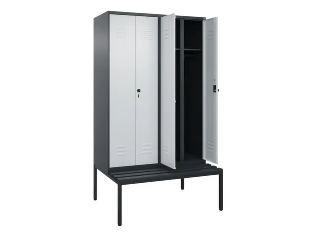 locker voor scheiding van kleding,HxBxD 2120x1200x815mm,4vak