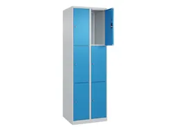 lockerkast,HxBxD 1850x600x500mm,2x3vakken,vak B 300mm,cil.-slot