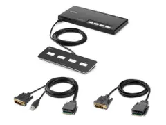 Belkin F1DN104MOD-DD-4 KVM-switch Zwart 4-Poort