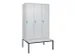 locker voor scheiding van kleding,HxBxD 2120x1200x815mm,3vak