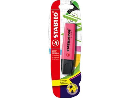 Markeerstift STABILO BOSS Original 70/56 roze blister à 1 stuk