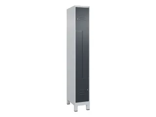 Z-garderobekast,HxBxD 1950x300x500mm,vak B 150/300mm,cil.-slot,voeten - 1