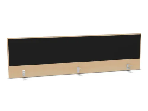 opzetpaneel,v. bureau,aanbouw achter,B 2000mm,NE-esdoorn,BN8033-zwart
