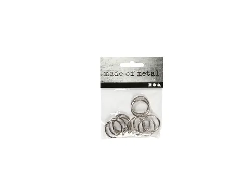 Boekbindersring Creativ Company 19mm zilver 10 stuks