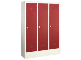 lockerkast v. kinderen,HxBxD 1300x780x300mm,3vak,RAL7035,front RAL3000 - 2