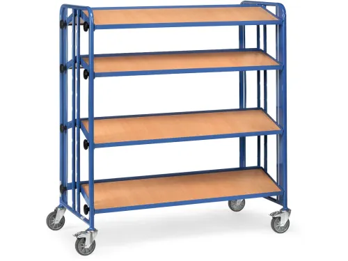 Bakkenwagens 2891 300kg 4 Etages Hout Ral5007