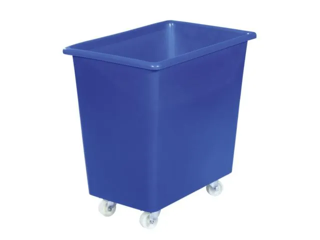 Verrijdbare Rechthoekige Bak 135 Liter Hxbxd 660x660x432mm Pe Blauw
