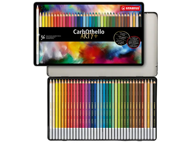 Kleurpotloden STABILO CarbOthello kalkpastel assorti blik à 36 stuks