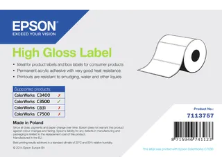 Epson High Gloss Label 7113757 76x127mm - 1