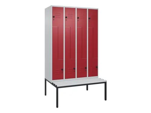 Z-garderobekast,HxBxD 2120x1200x815mm,8vak,vak B 300mm,draaigrendel
