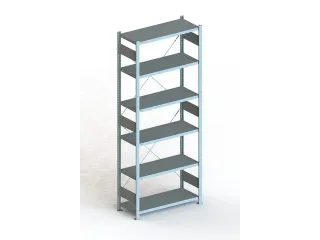 Inhaakstelling Basisveld 2500x1000x400mm 6legborden 150kg Verzinkt - 2