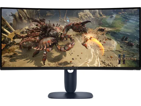 Alienware AW3425DWM 34 Inch Monitor Wide Quad HD LCD Zwart, Blauw