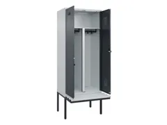 PBM-locker met bank,HxBxD 2120x800x815mm,2vak,vak B 400mm,draaigrendel