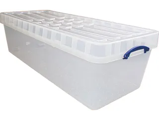 Opbergdoos 134 Liter XL Transparant Stapelbaar - 1