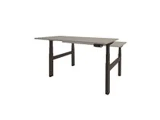Dextro Plus Duo Zit-sta Bureau Elektrisch 160x80 Grijs 25mm Zwart - 1