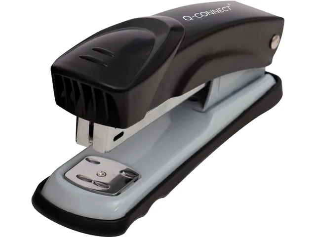 Q-connect Nietmachine Metaal Half Strip 25vel Zwart