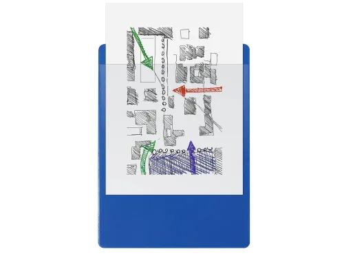 Klemplaat met instee khoes PP A4 blauw