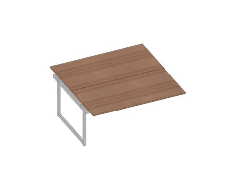 aanbouwtafel,v. benchtafel,HxBxD 730x1600x1600mm,blad canaletto-hout