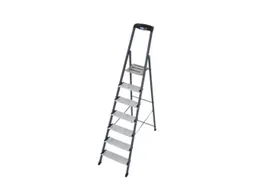 trapladder,eenzijdig,7treden,bordes m. antislip elementen,Stand H 1,5m