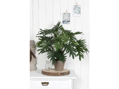 Kunstplant Mica Philodendron selloum groen in pot 50x60cm