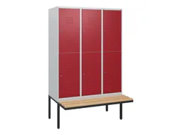 Dubbeldekse dekenkist,HxBxD 1950x1200x815mm,3x2vak.,vak B 400mm
