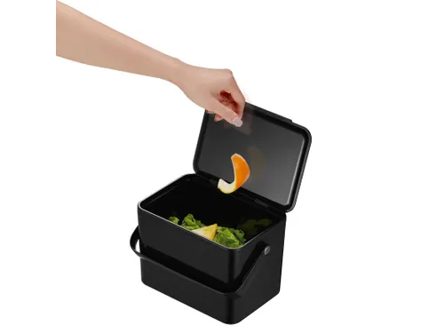 Afvalbak Deco Food Waste Caddy 4 Liter Zwart