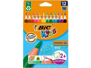 Kleurpotloden BicKids Evolution ecolutions triangle assorti 12 stuks - 1