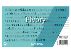 Systeemkaart Aurora 200x125mm lijn met rode koplijn 210gr wit 100 vel