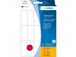 HERMA 2416 Universele etiketten 20x50mm Fluor rood 360 stuks - 1