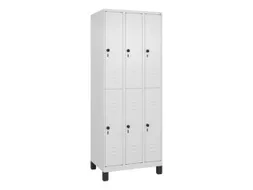 dubbeldekse locker,HxBxD 1950x750x500mm,3x2vak.,vak B 250mm