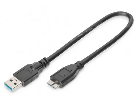 USB 3.0-aansluitkabel USB A - Micro USB B M/M 0,25m Zwart