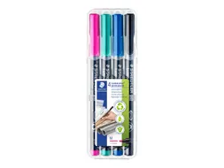 Viltstift Staedtler Lumocolor 317 permanent M set à 4 kleuren