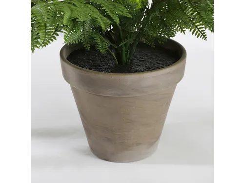 Kunstplant Mica Varen groen in pot Stan grijs 38x50cm