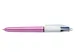 Balpen Bic 4kleuren shine medium zilver