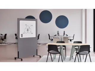 Silva verrijdbaar akoestisch whiteboard donkergrijs 200x120cm - 6
