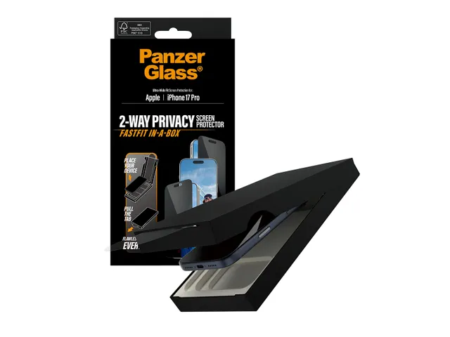 PanzerGlass 2-Way Privacy Screen Protector iPhone 17 Pro | Ultra-Wi