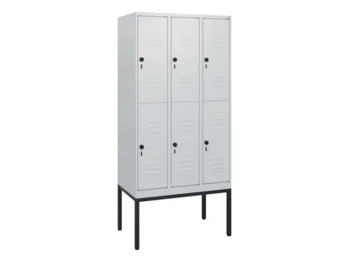 dubbeldekse locker,HxBxD 1950x900x500mm,3x2vak.,vak B 300mm