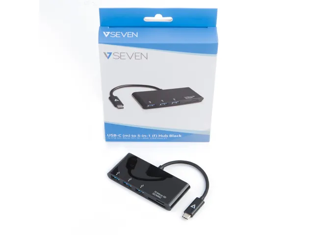 Usb-c To 5-in-1 Hub Black Card Reader USB 3.1