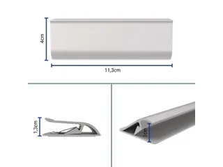 Klemlijst MAUL 113x40mm aluminium zelfklevend - 4