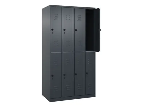 dubbeldekse locker,HxBxD 1850x1000x500mm,4x2vak.,vak B 250mm