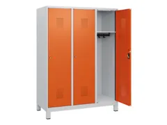 schoollocker,HxBxD 1630x1200x500mm,3vak,vak B 400mm,cil.-slot,voeten